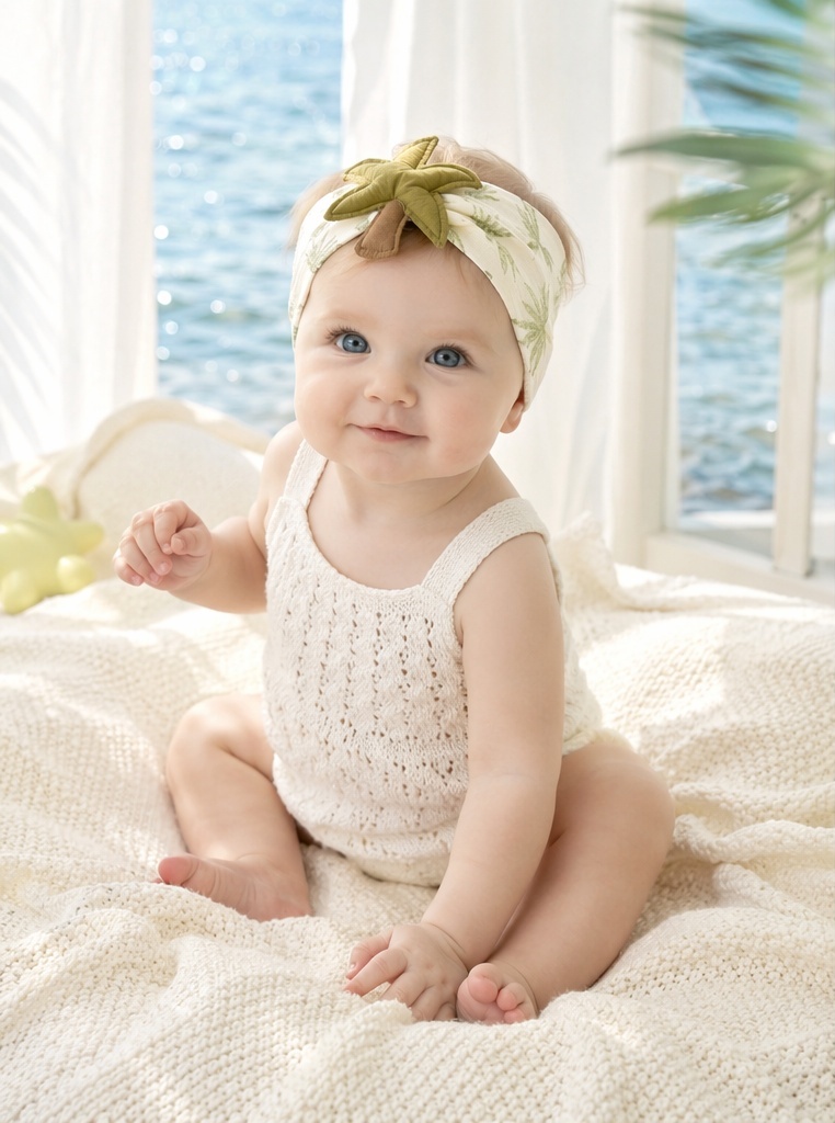 Palm Tree Baby Plush Doll Headband for Summer Holiday Baby Boutique Programs
