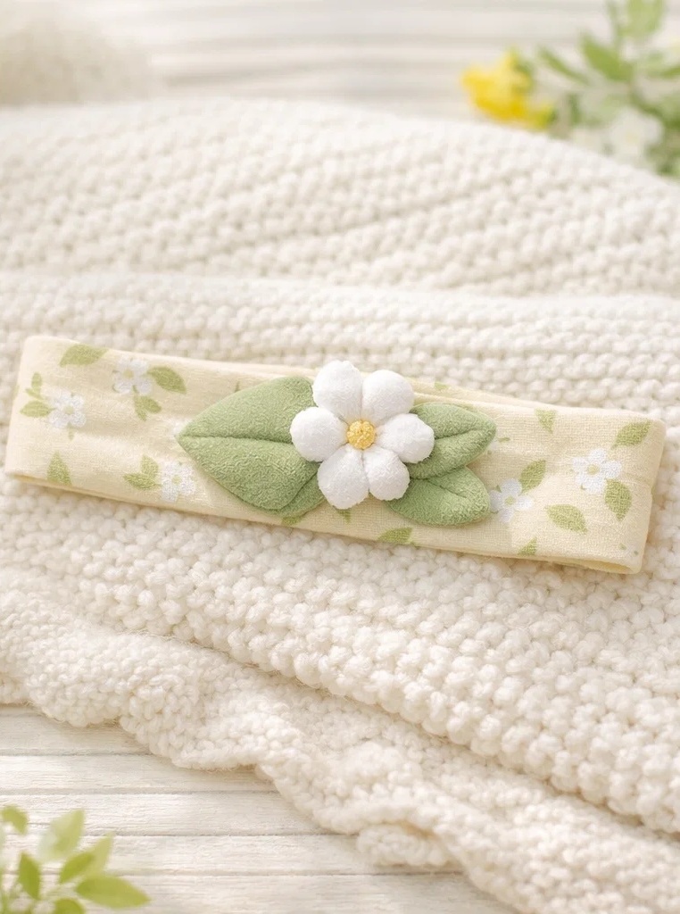 Bandeau bébé à marguerite amovible pensé pour l’achat boutique B2B