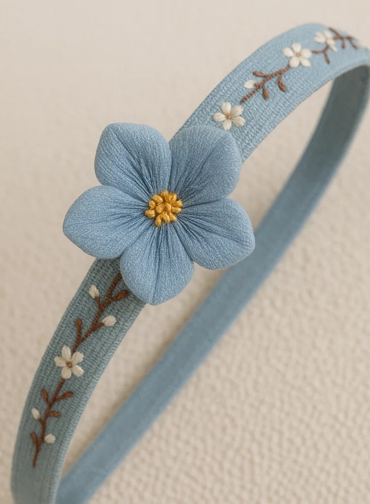 Blue Bloom Butterfly Baby Headband