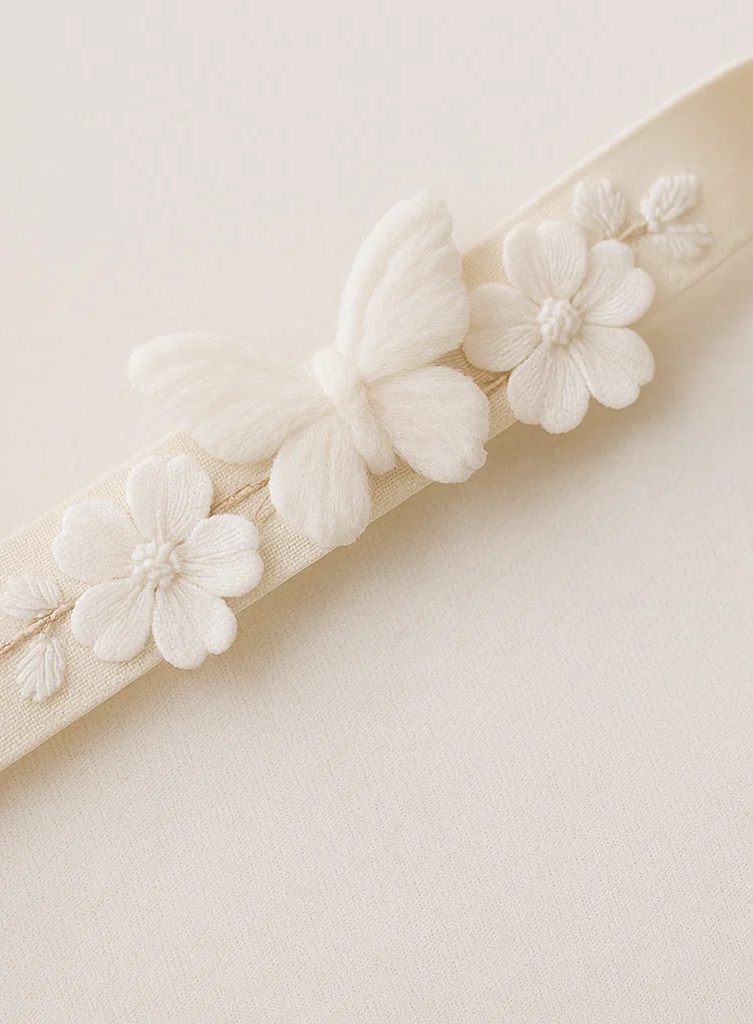 Ivory Garden Butterfly Baby Headband