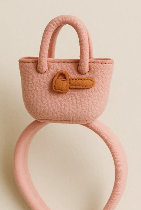 Diadema de Peluche Fendi Oso Rosa