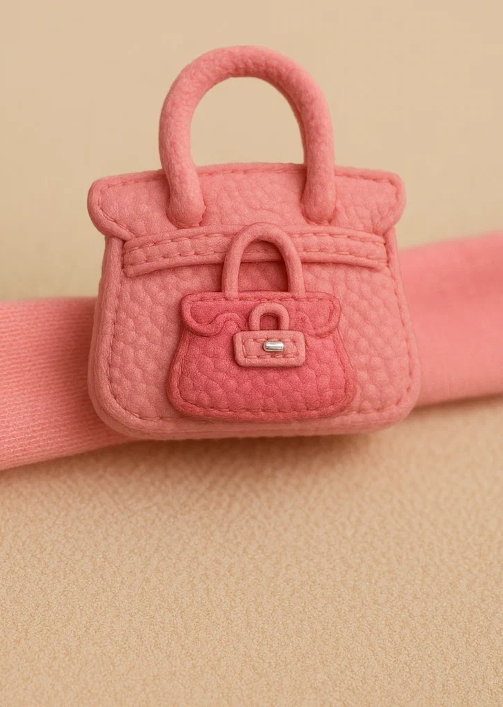 Rosa Fendi Bär Plüsch Tasche Haarband