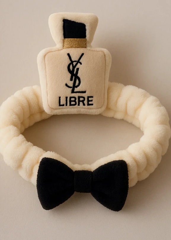 YSL LIBRE-Inspired Plush Baby Headband with Perfume Bottle Motif