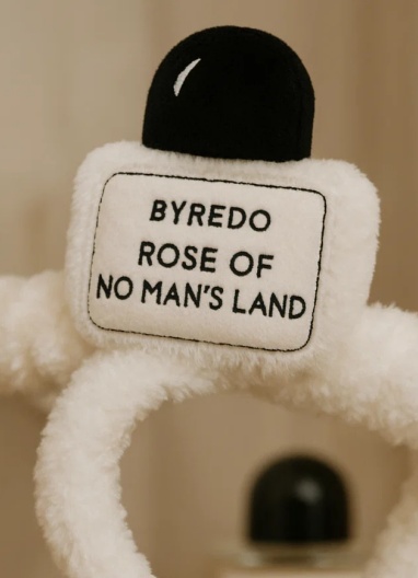Plush BYREDO Rose of No Man's Land Baby Headband - White Color