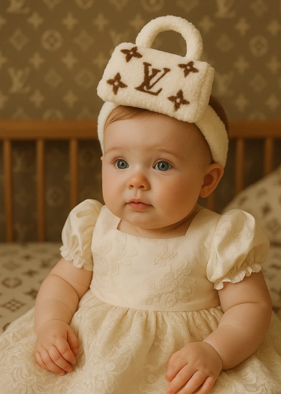 Luxury Plush Baby Headband with Detachable Bag Design