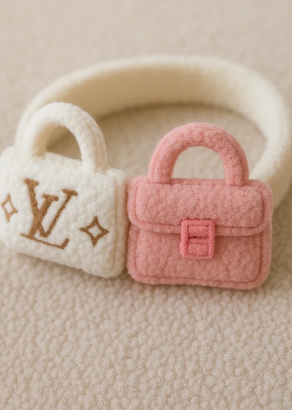Double Bag Design Plush Baby Headband - Luxury Style