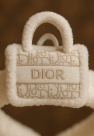 Bandă de cap pentru bebeluși inspirată de Dior cu fundiță și mini geantă