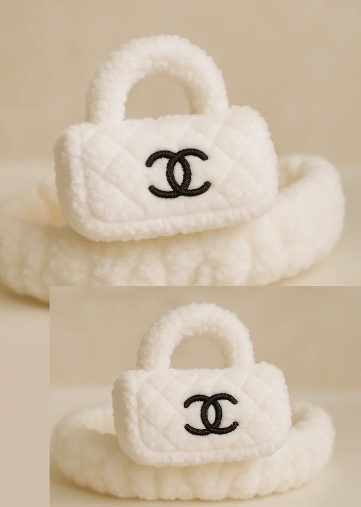 Chanel-Inspired Plush Baby Headband - Soft and Stylish for Infants