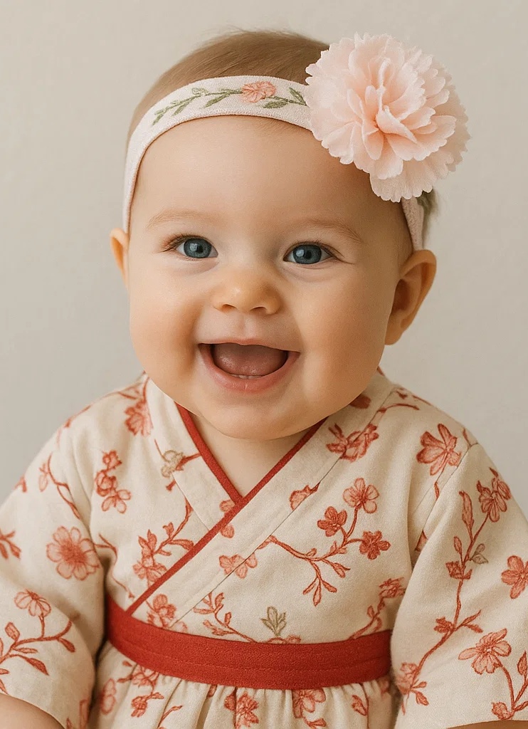 Elegantes Blumen-Stirnband für Babys – Weiches Haarband für Mädchen