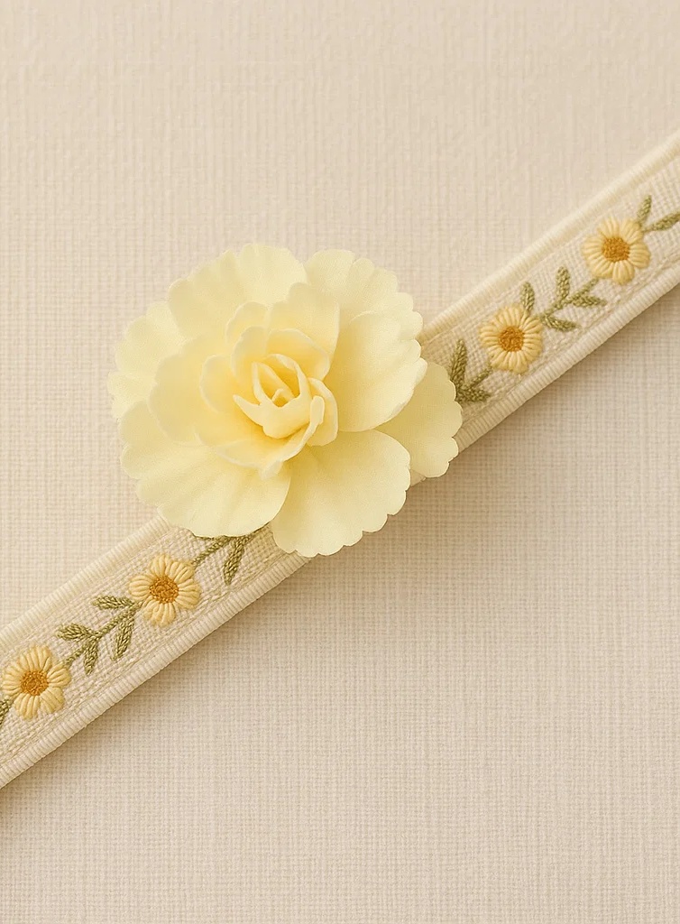 Yellow Carnation Baby Headband - Elegant Floral Headband for Infants