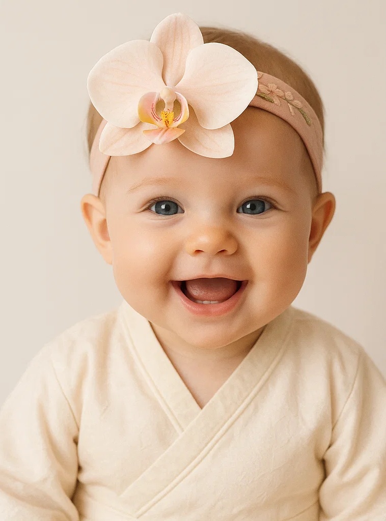 Pink Blossom Baby Headband - Soft and Sweet Baby Girl Headband