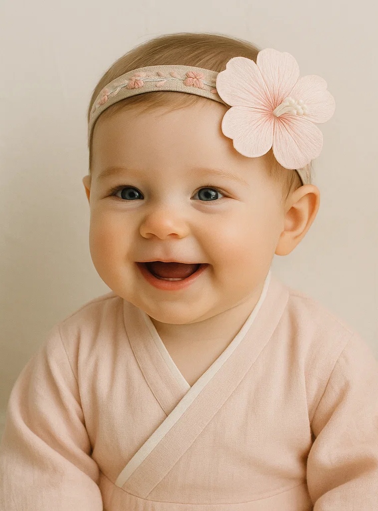Soft Orchid Headband for Babies - Comfortable Floral Hairband