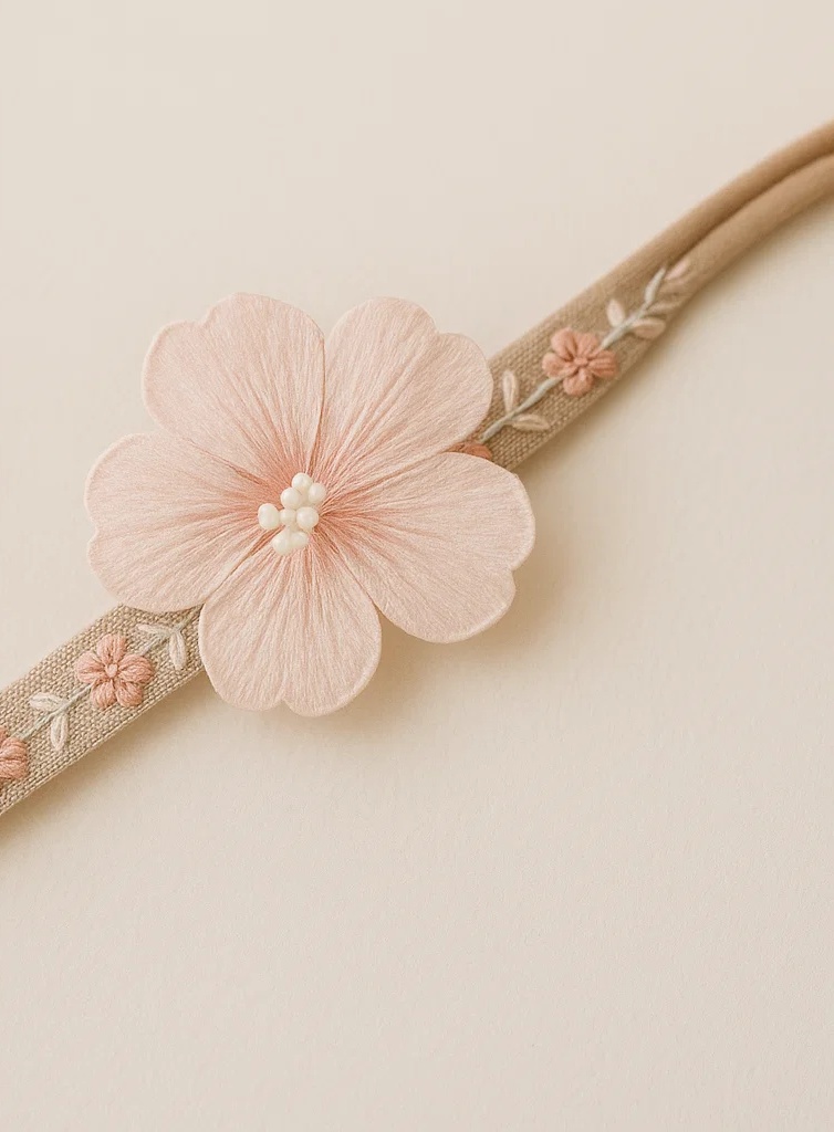 Soft Orchid Headband for Babies - Comfortable Floral Hairband
