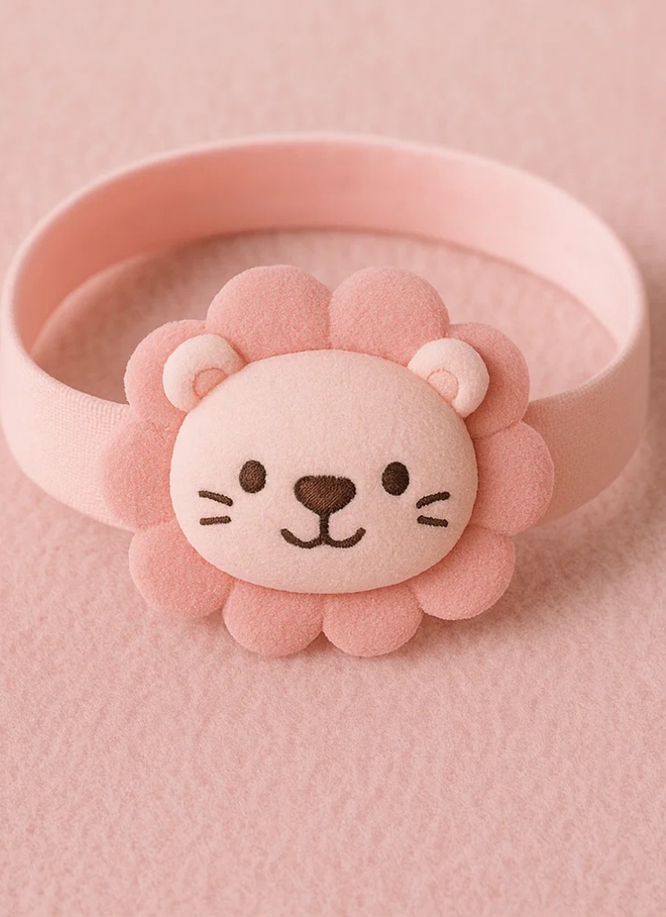 Diadema de peluche para bebé signo zodiacal – Muñeco rosa de Leo para recién nacidos