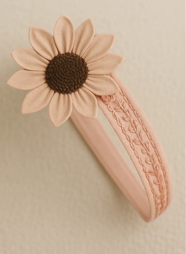 Elegant Baby Headband with Delicate Floral Design