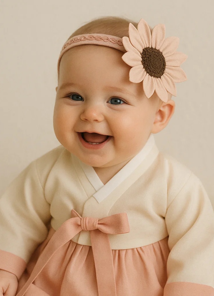 Elegant Baby Headband with Delicate Floral Design