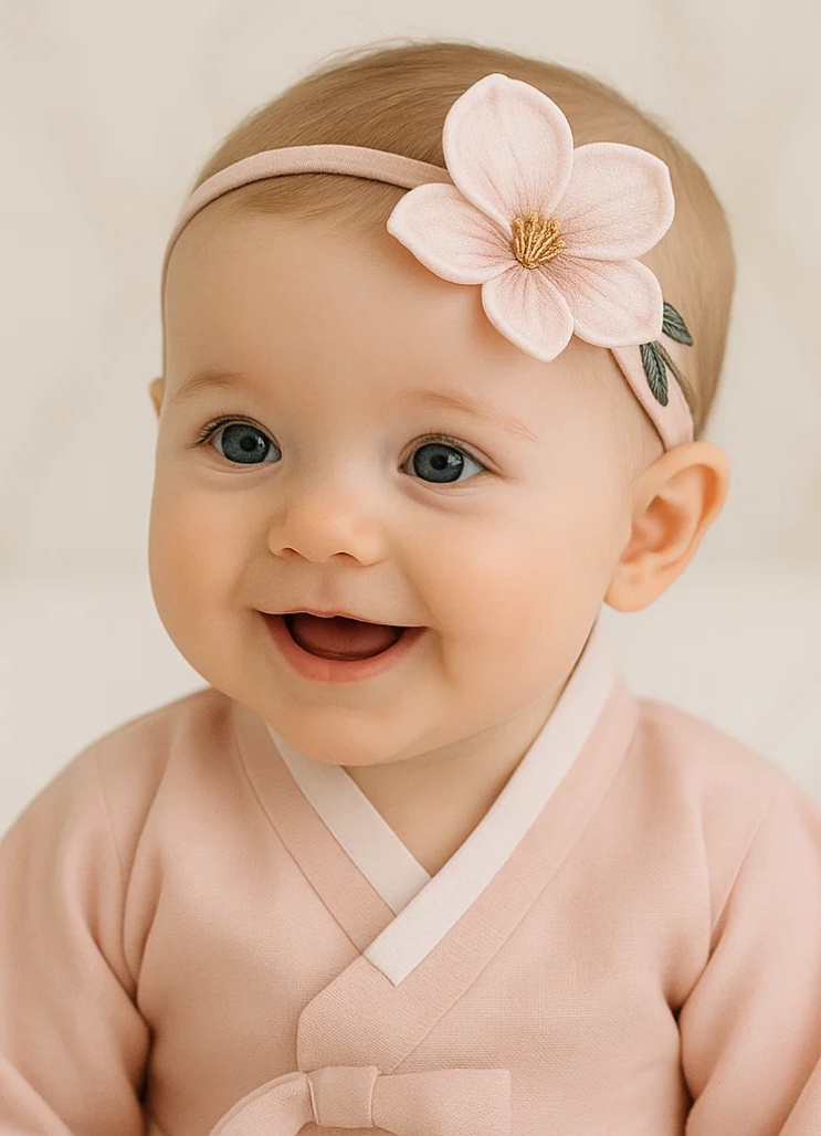 Charming Baby Headband with Handcrafted Floral Embellishments