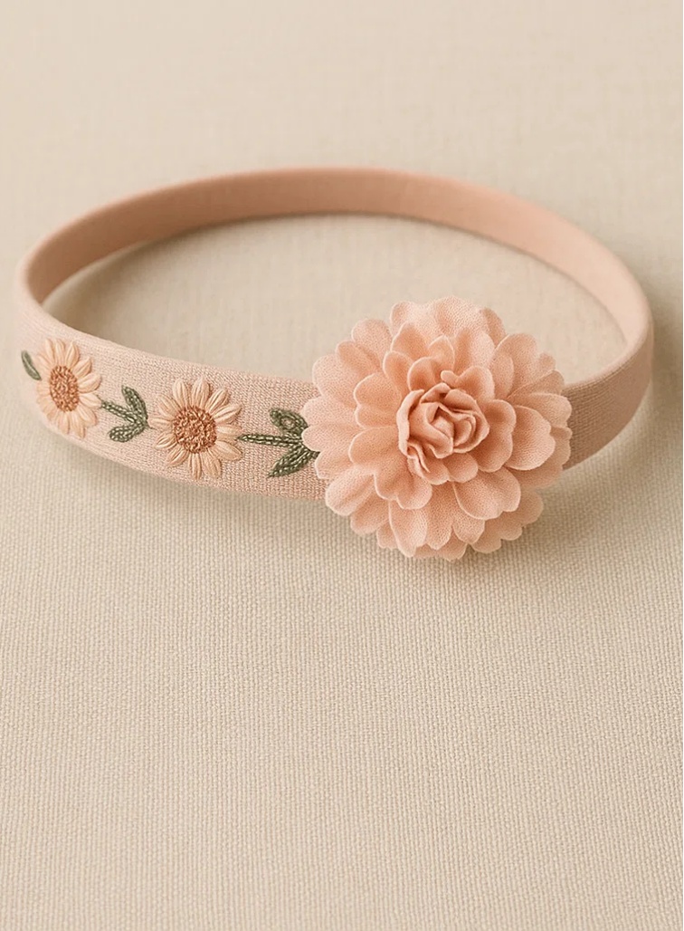 Charming Baby Headband with Elegant Floral Details