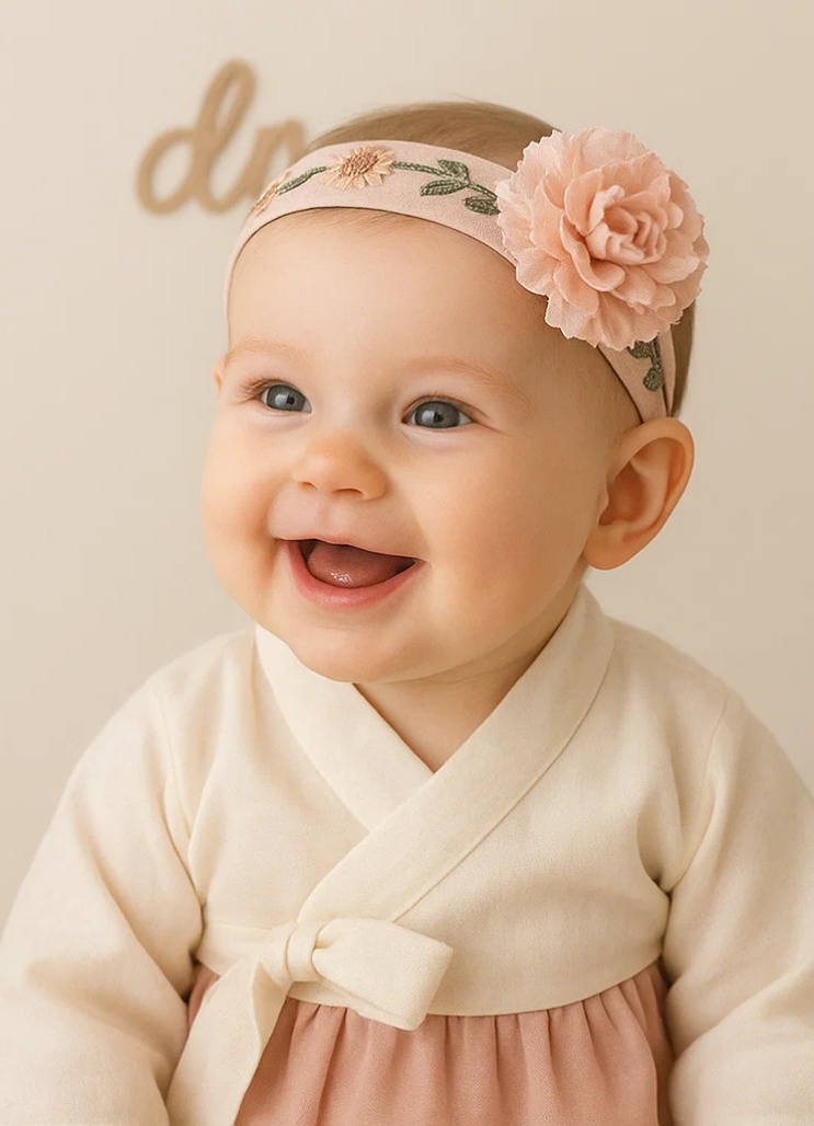 Charming Baby Headband with Elegant Floral Details