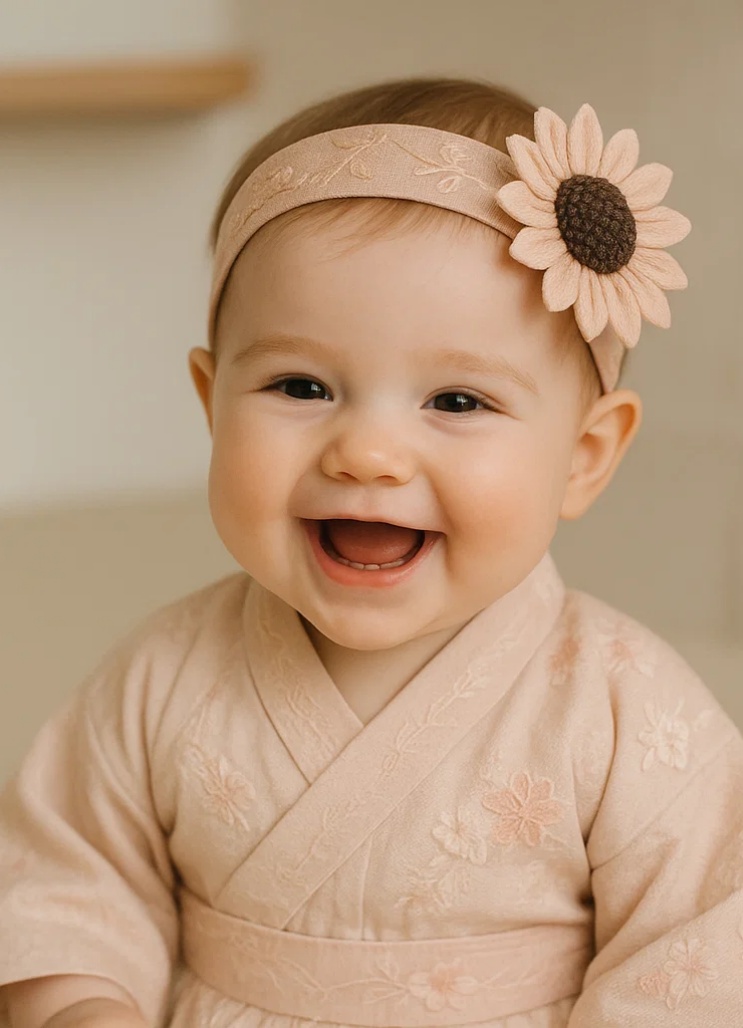 Cute Sunflower Baby Headband with Soft Band