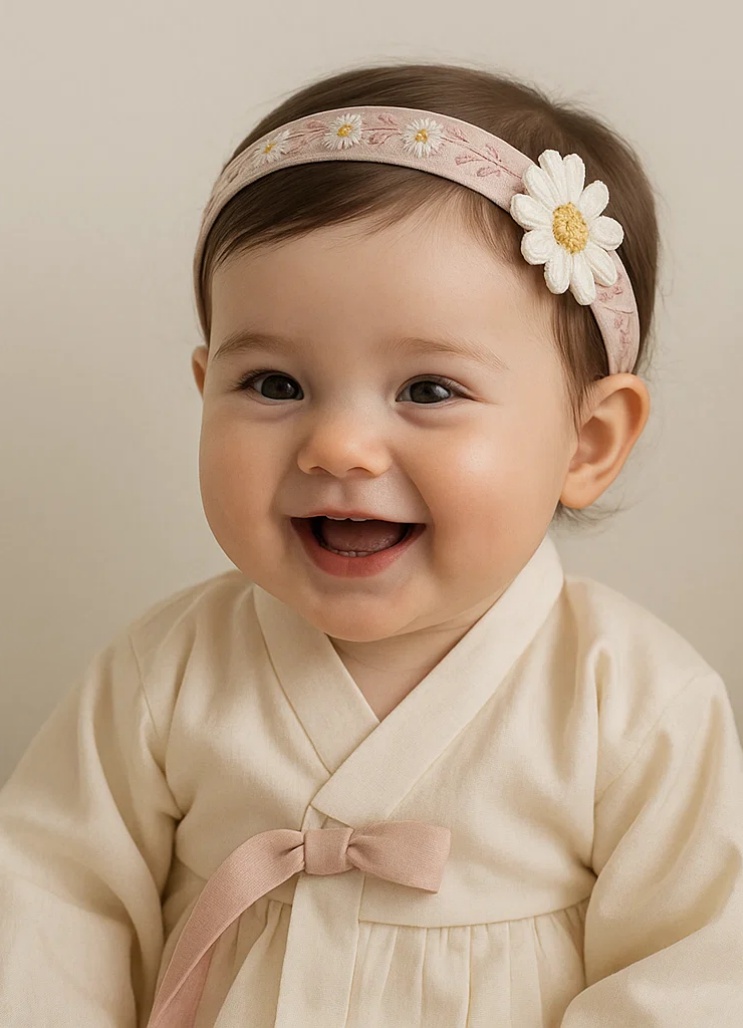 Yellow Daisy Baby Headband - Floral Baby Hairband for Girls