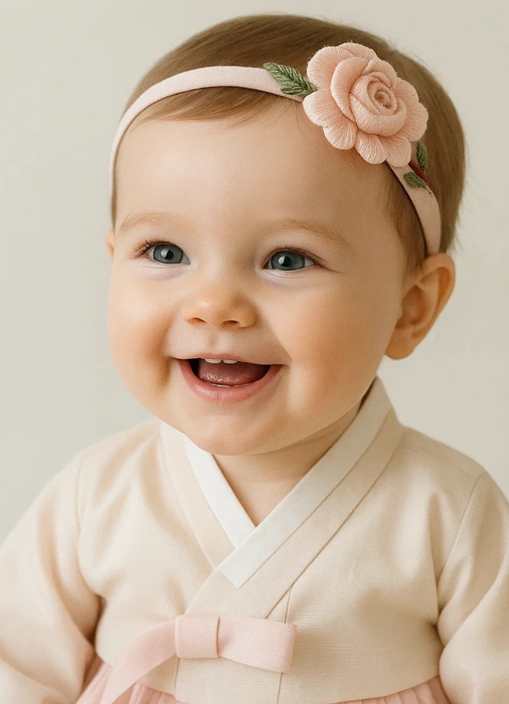 Faixa de cabeça para bebê com embellishments florais feitos à mão