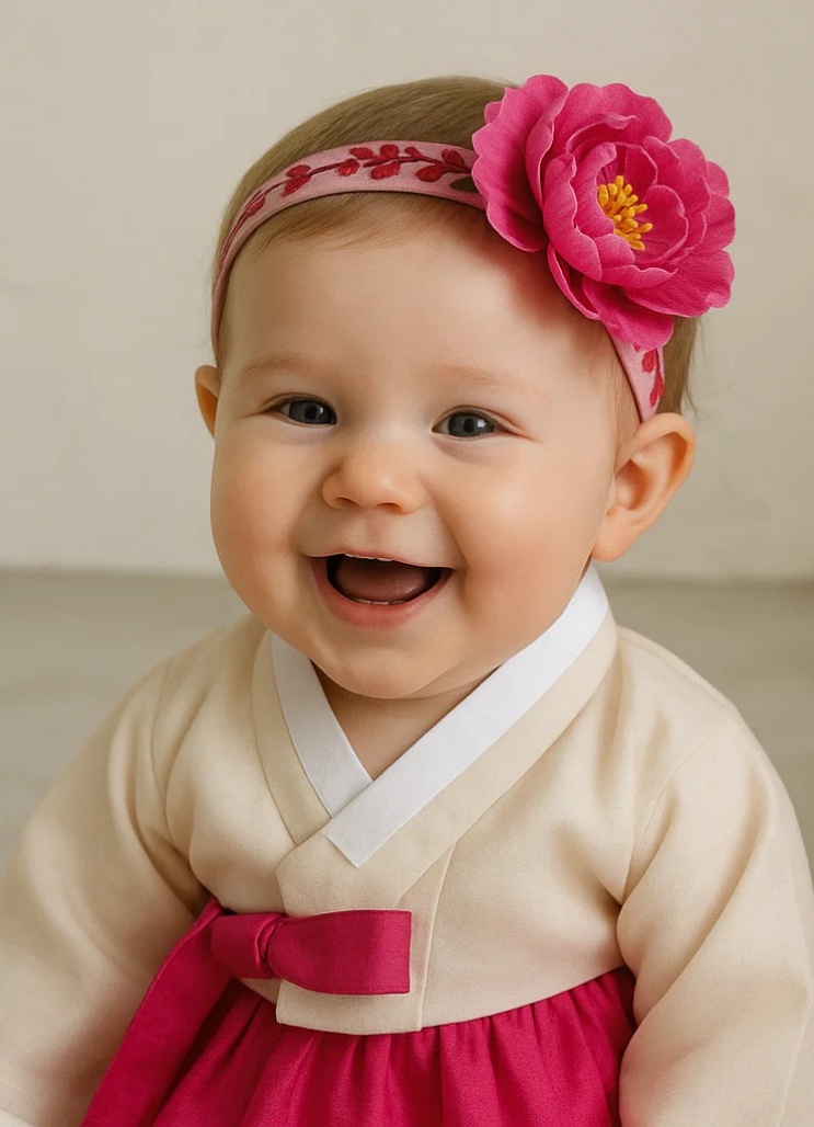 Blumen Spitzen Baby-Haarband mit elegantem Blütenblatt-Design