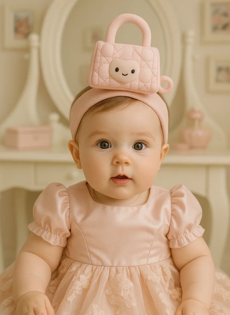Banda para bebé Princesa Pink Dior – Diseño de corona