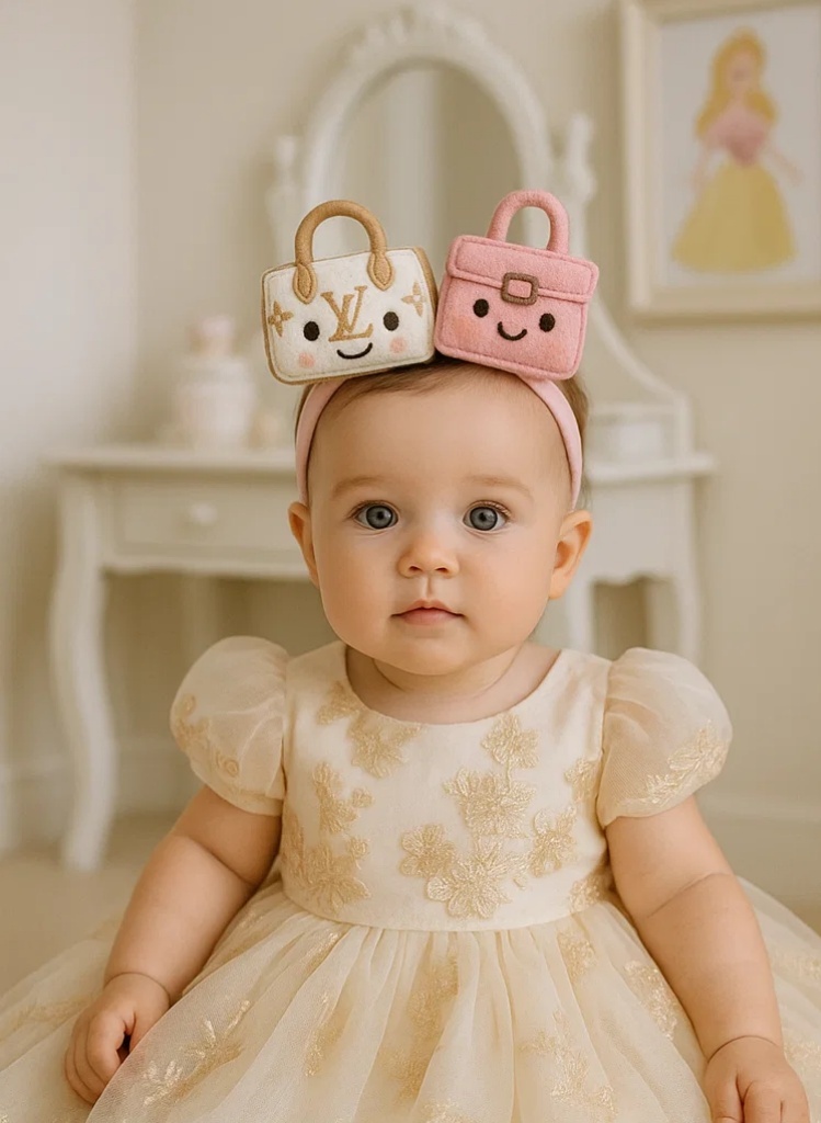 Cute Plush Baby Headbands with Detachable Bags - Soft and Comfortable Hair Accessories for Infants