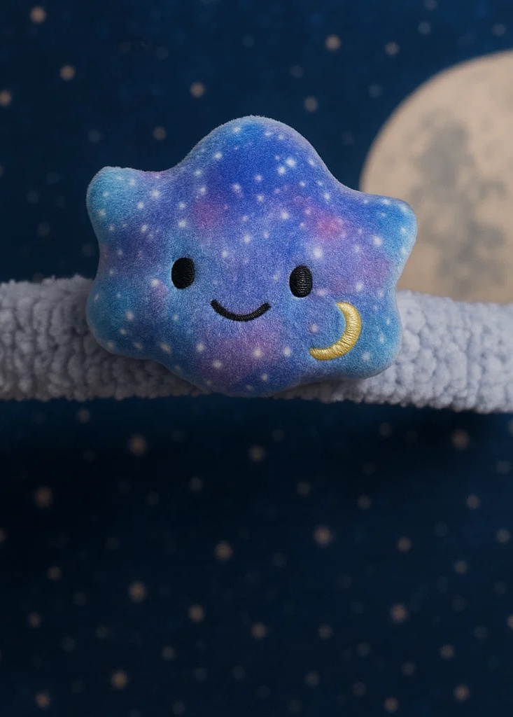 Galaxy Cloud Plush Baby Headband – Soft Newborn Photo Prop