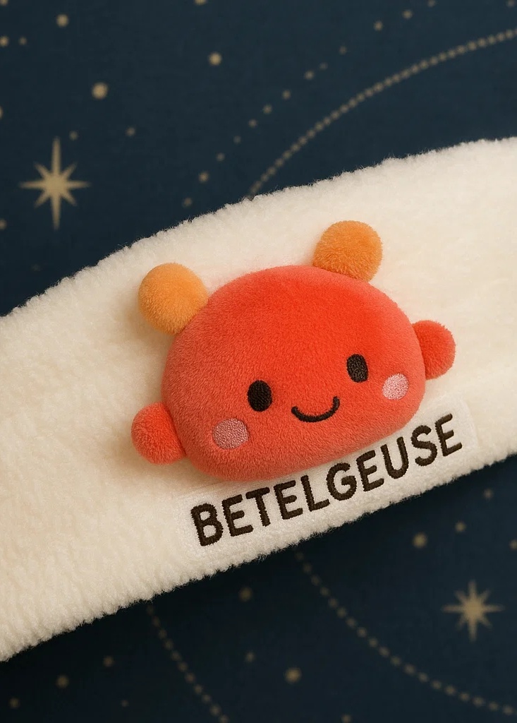 Bentiță pentru bebeluși din pluș cu steaua Betelgeuse