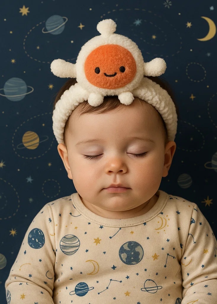 Bandeau bébé en peluche étoile Bételgeuse