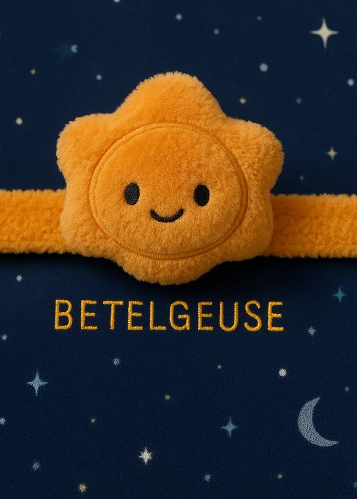 Plüsch-Baby-Stirnband mit Betelgeuse-Stern