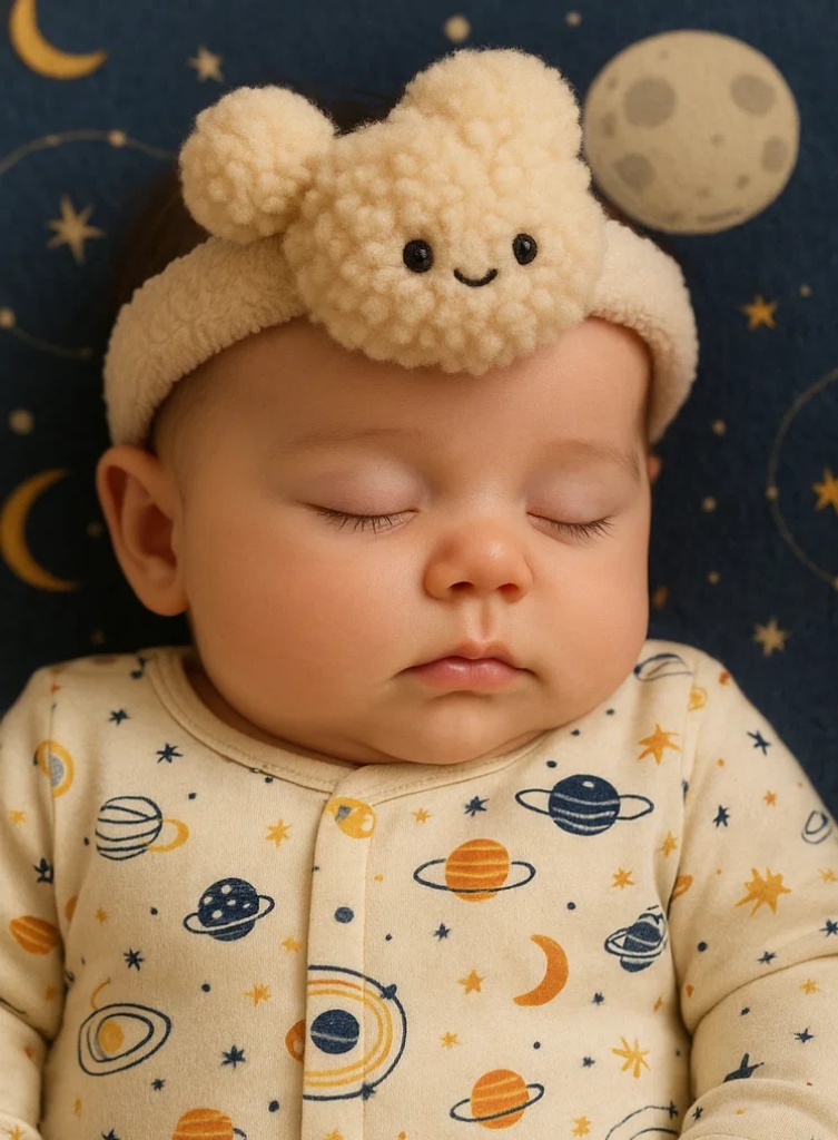 Fluffy Bear Baby Headband