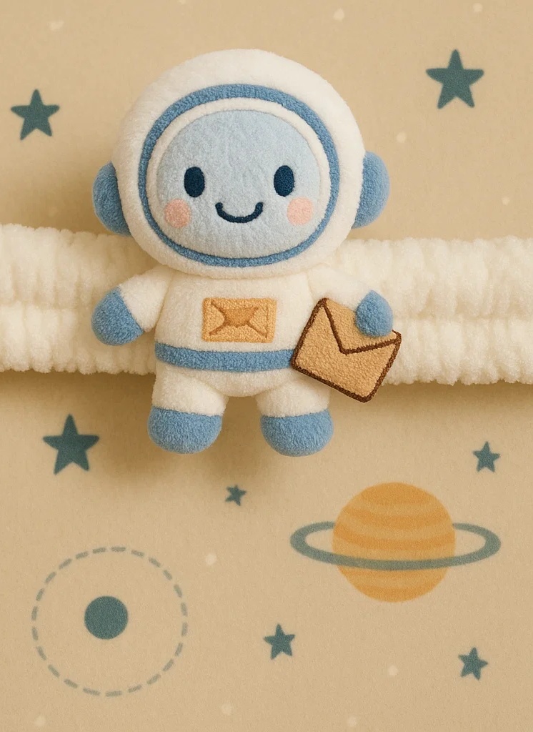 Space Astronaut Plush Baby Headband – Soft and Cute Headwear for Newborn Photography