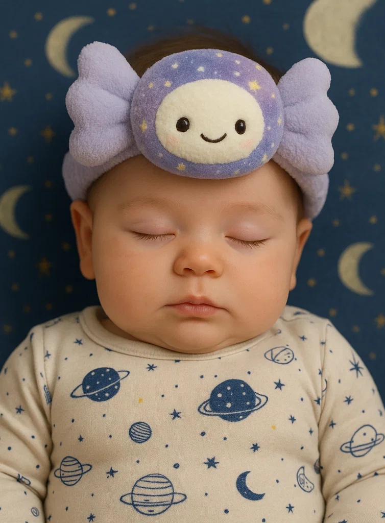 Space Candy Plush Baby Headband – Cute and Soft Planet Headwear for Newborn Photography