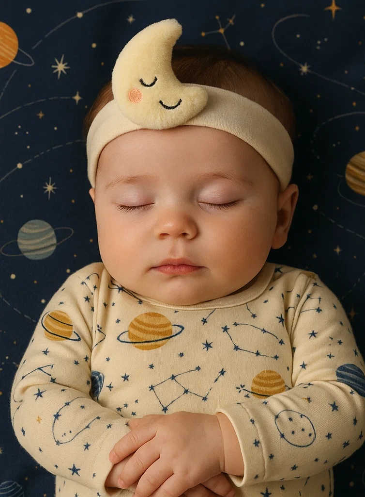 Moon Plush Baby Headband – Soft and Cute Headwear for Newborn Photography