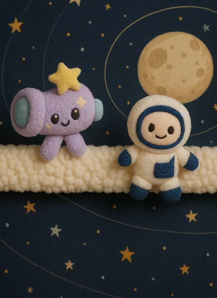 Bandeau pour bébé astronaute et télescope
