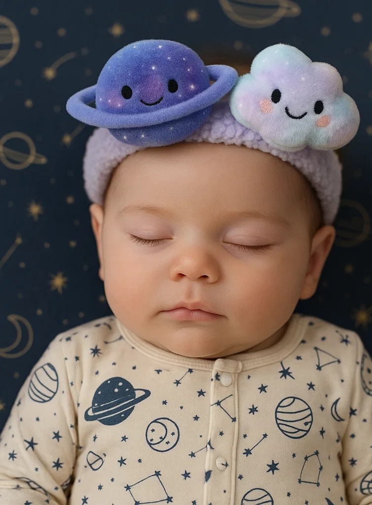 Planet and Cloud Baby Headband