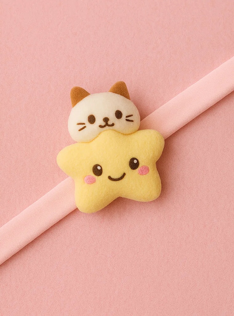 Cat and Star Plush Baby Headband – Adorable Soft Infant Hairband for Baby Girls