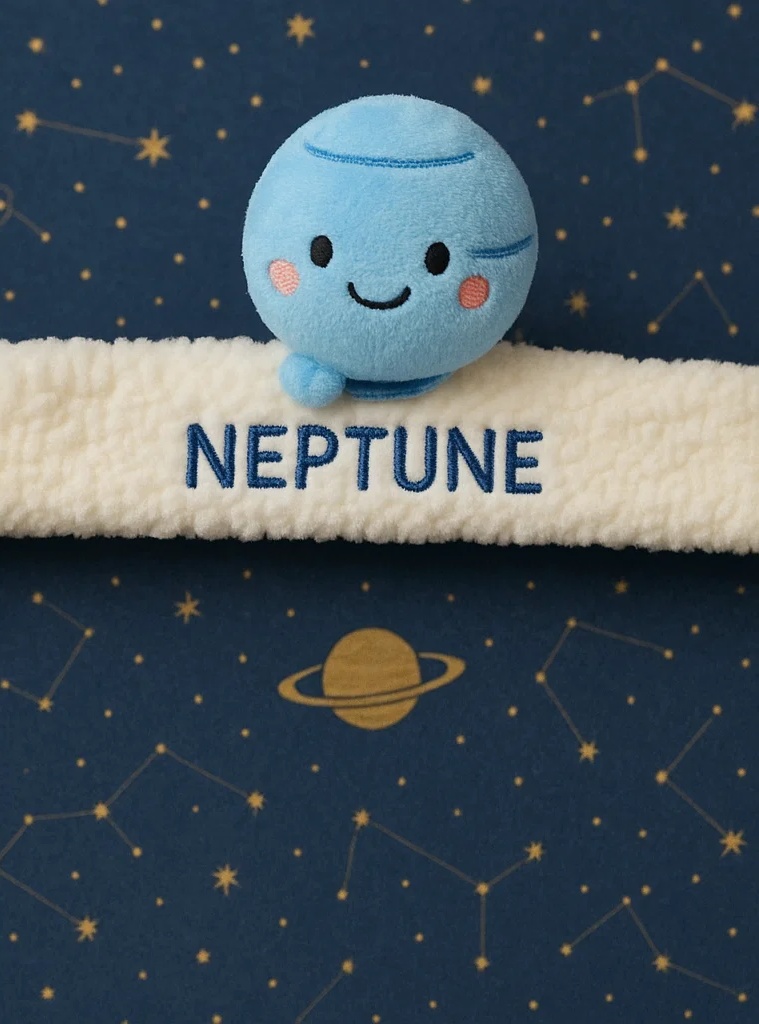 Neptune Plush Baby Headband – Soft Cartoon Planet Infant Headwear for Photoshoots