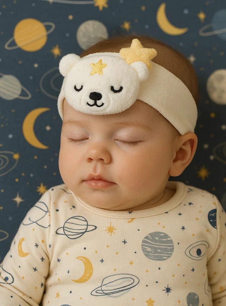 Bear and Star Plush Baby Headband – Soft Cute Infant Hairband for Newborn Photos
