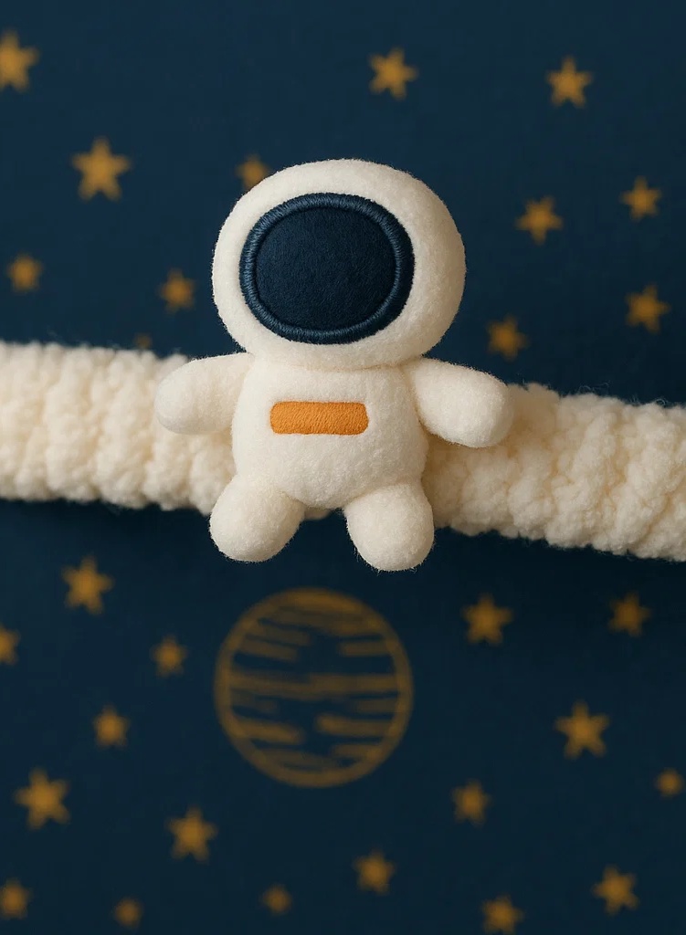 Astronaut-Plüsch-Baby-Stirnband – Niedliches und weiches Baby-Kopfband für Neugeborenen-Fotografie
