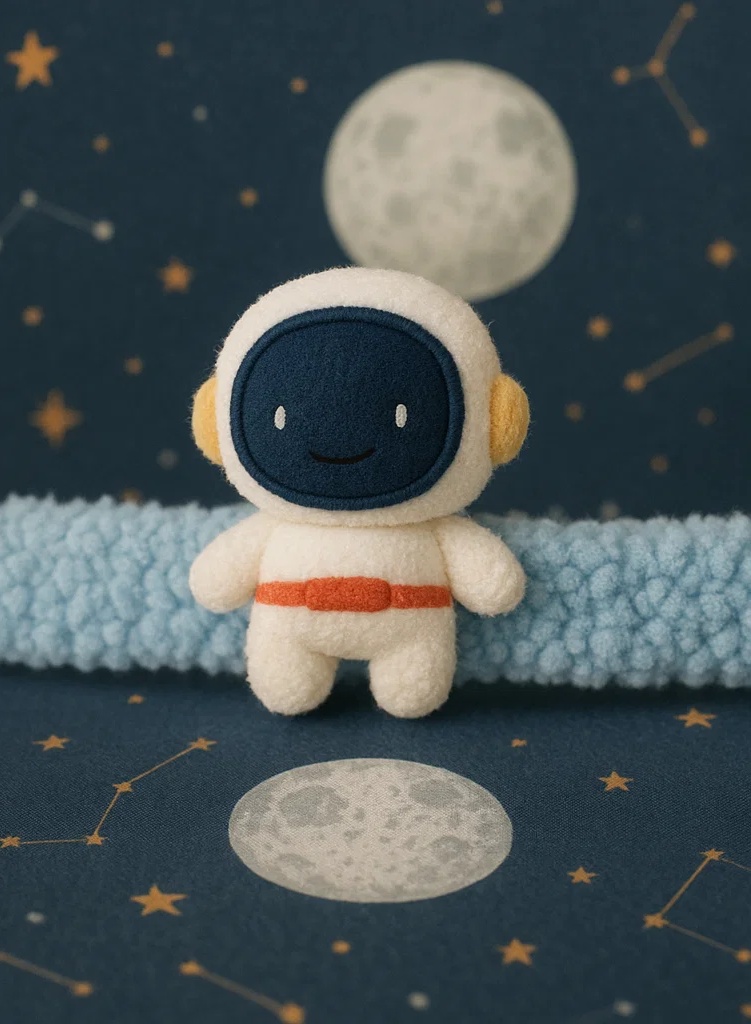 Měsíční Astronaut Plush Baby Headband – Roztomilé a měkké dětské čelenky pro novorozeneckou fotografii