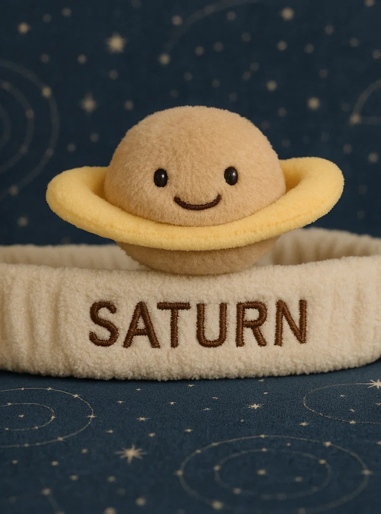 Planet Saturn Plush Baby Headband – Cute and Soft Infant Headwear for Newborn Photography