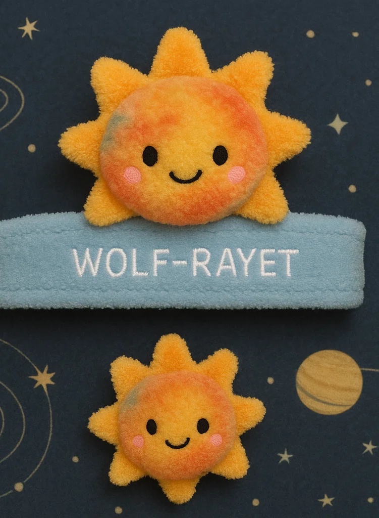 Wolf-Rayet Star Plush Baby Headband – Cute Space-Themed Headband for Newborn Photography