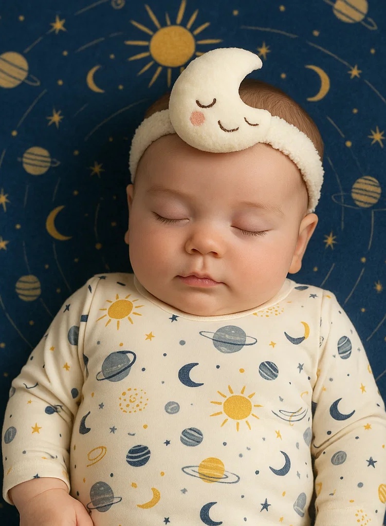 Moon Plush Baby Headband – Soft and Cute Baby Headwear for Newborn Photography