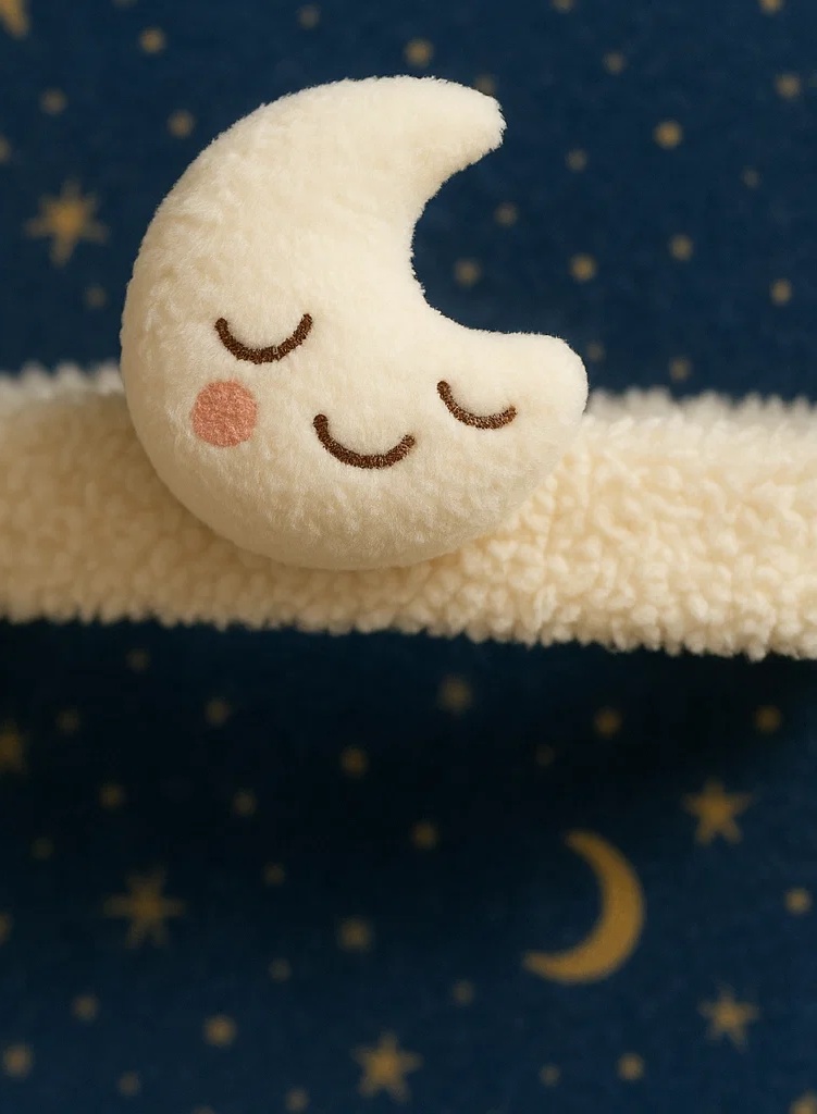 Moon Plush Baby Headband – Soft and Cute Baby Headwear for Newborn Photography