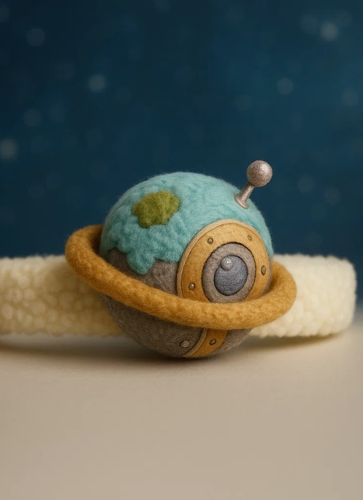 Bandeau en Peluche Planète pour Bébé – Accessoire Mignon et Doux pour les Photos de Nouveau-Nés