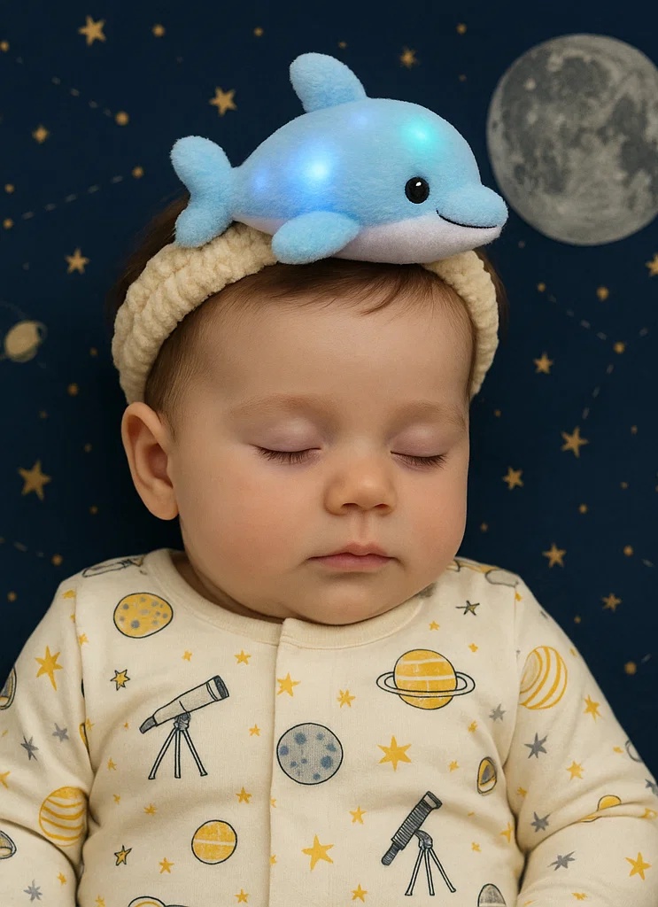 Dolphin Light-Up Plush Baby Headband